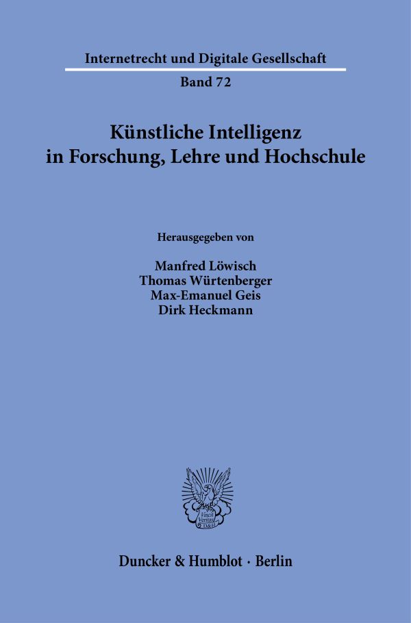 Book cover: Künstliche Intelligenz in Forschung, Lehre und Hochschule