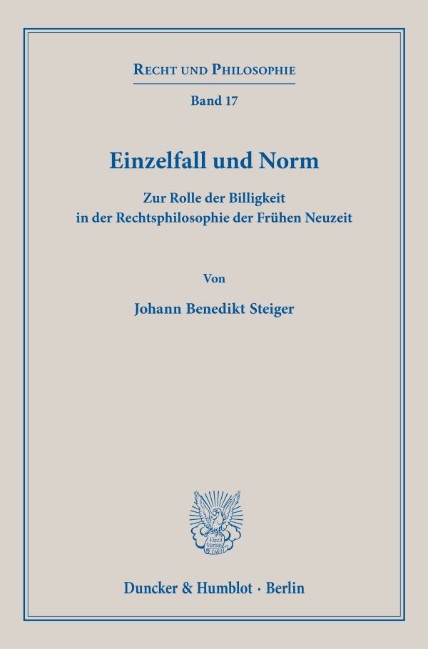 Book cover: Einzelfall und Norm