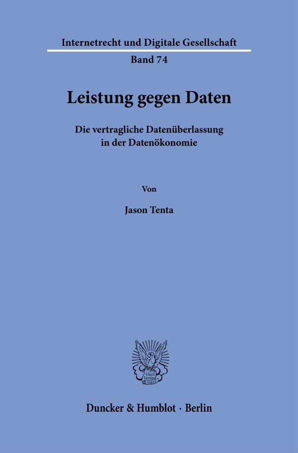 Book cover: Leistung gegen Daten