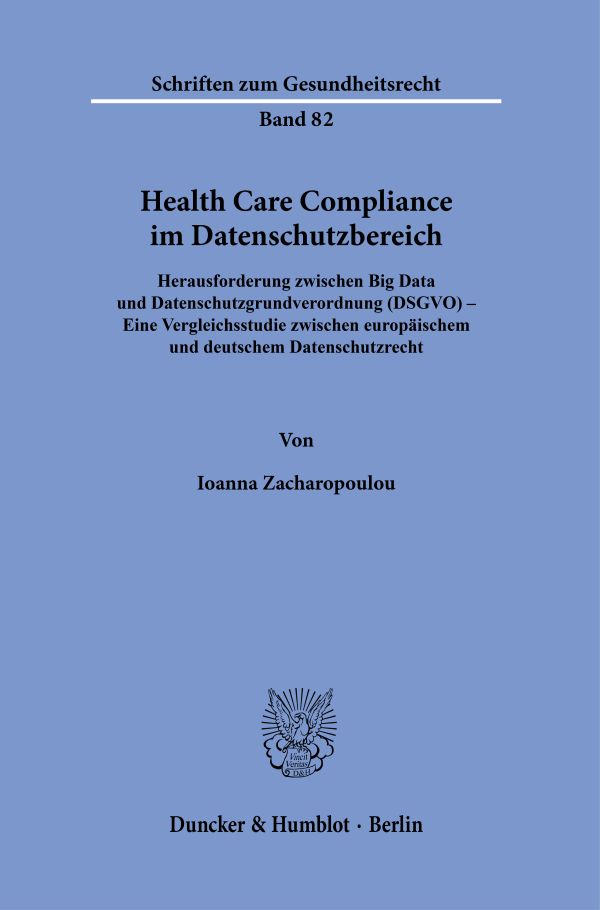 Book cover: Health Care Compliance im Datenschutzbereich
