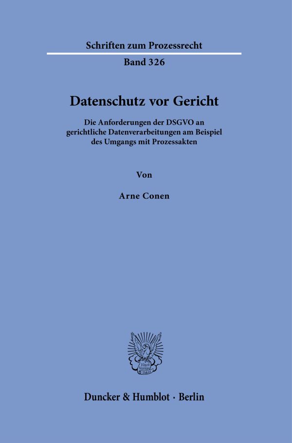 Book cover: Datenschutz vor Gericht