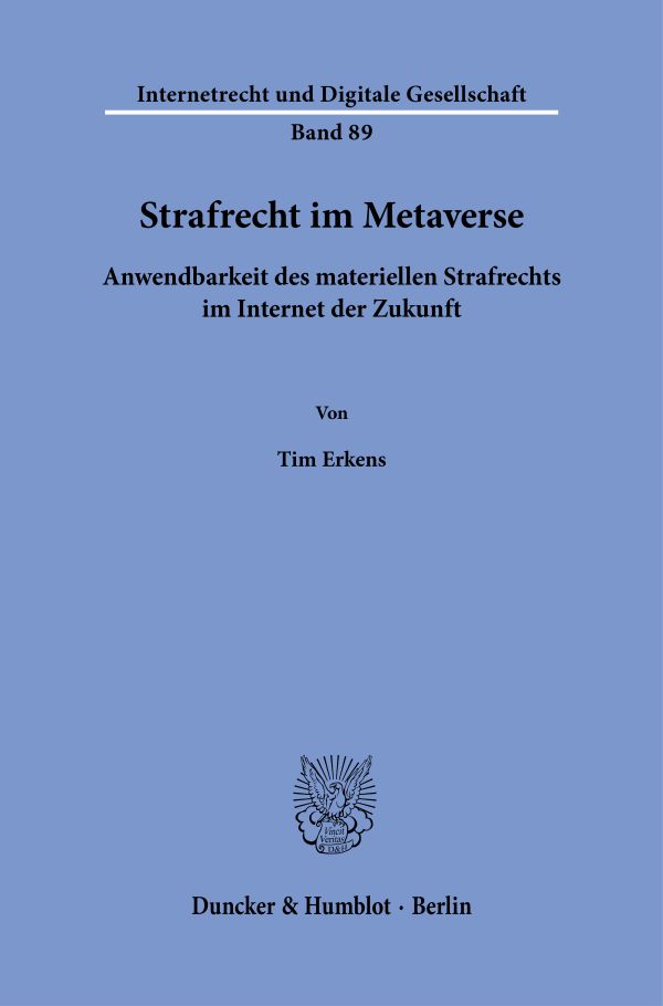 Book cover: Strafrecht im Metaverse