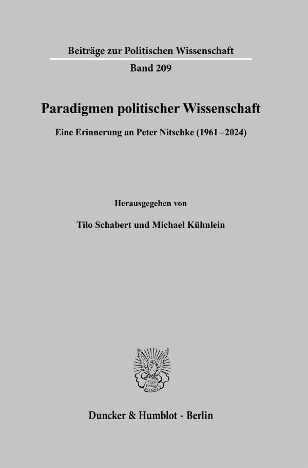 Book cover: Paradigmen politischer Wissenschaft