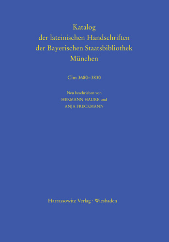 Book cover: Katalog der lateinischen Handschriften der Bayerischen Staatsbibliothek Munchen. Die Handschriften aus Augsburger Bibliotheken. Band 2