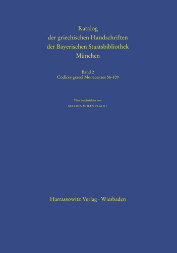Book cover: Codices graeci Monacenses 56-109