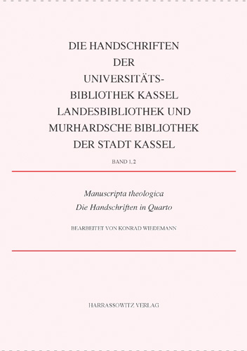 Book cover: Manuscripta theologica. Die Handschriften in Quarto