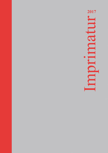Book cover: Imprimatur 25 (2017)