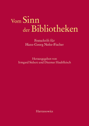 Book cover: Vom Sinn der Bibliotheken