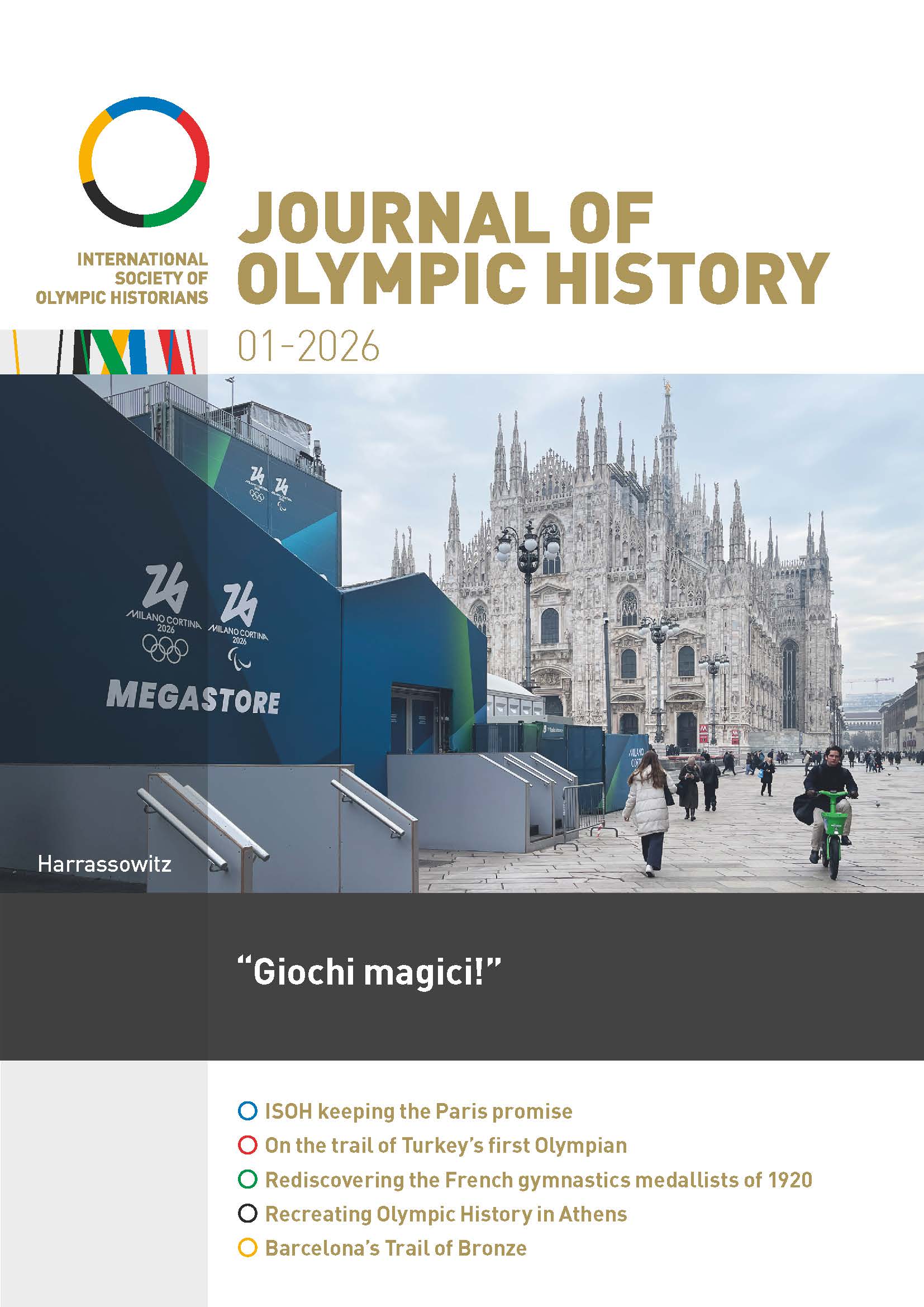 Book cover: Journal of Olympic History 2026, 1