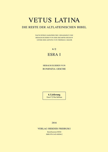 Book cover: Vetus Latina 6/2 Esra I