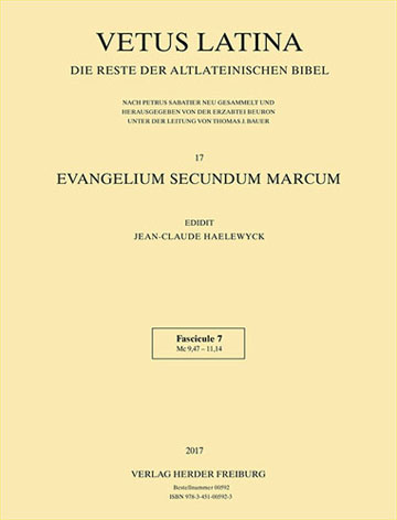 Book cover: Evangelium secundum Marcum