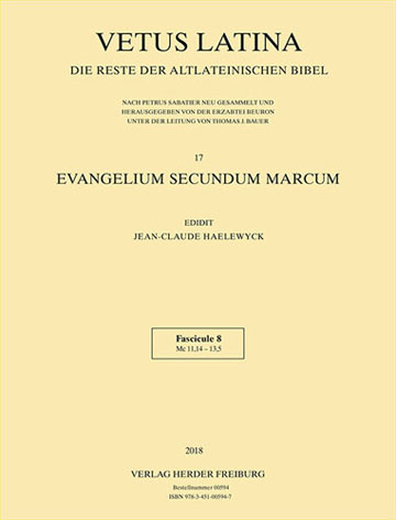 Book cover: Evangelium secundum Marcum