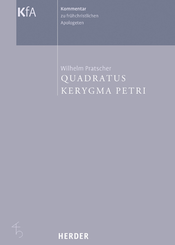 Book cover: Kerygma Petri und Quadratus