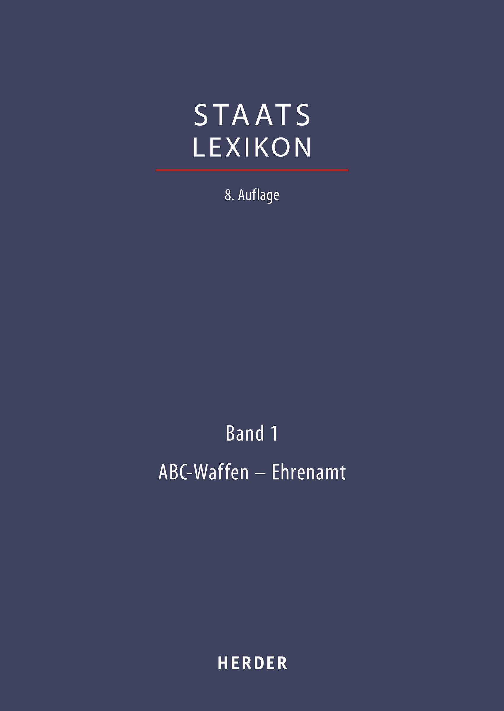 Book cover: Staatslexikon