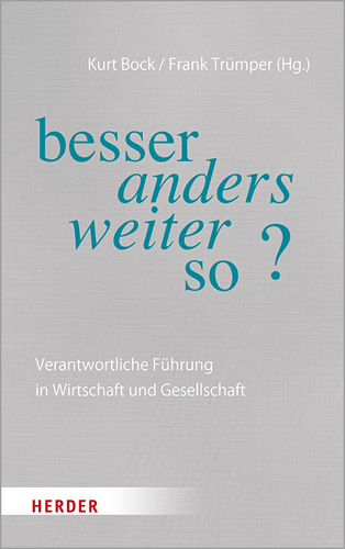 Book cover: besser anders weiter so?