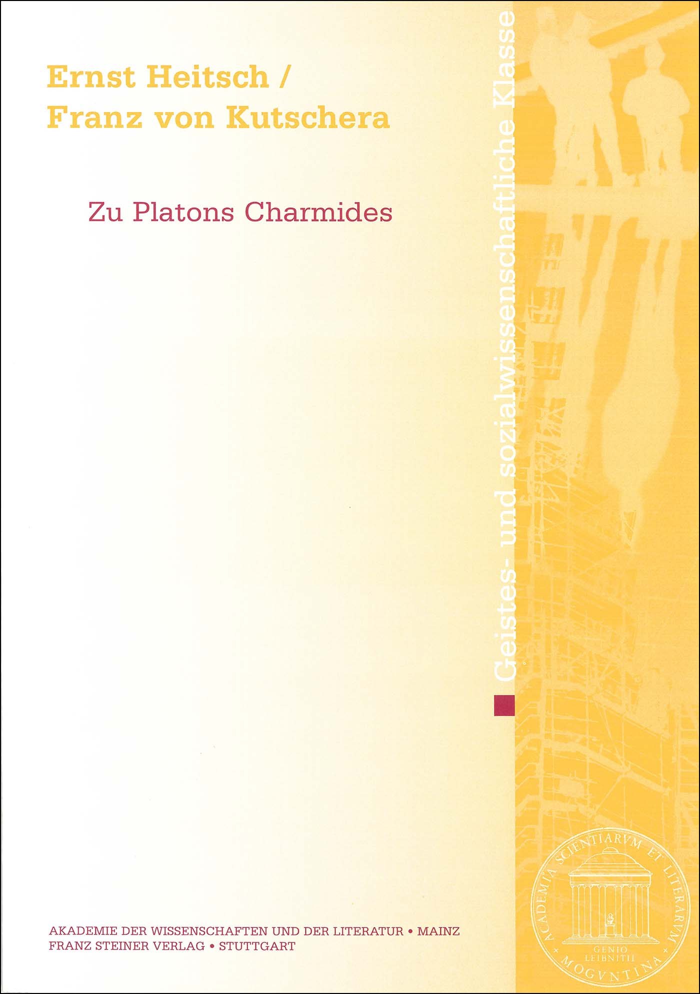 Book cover: Zu Platons Charmides