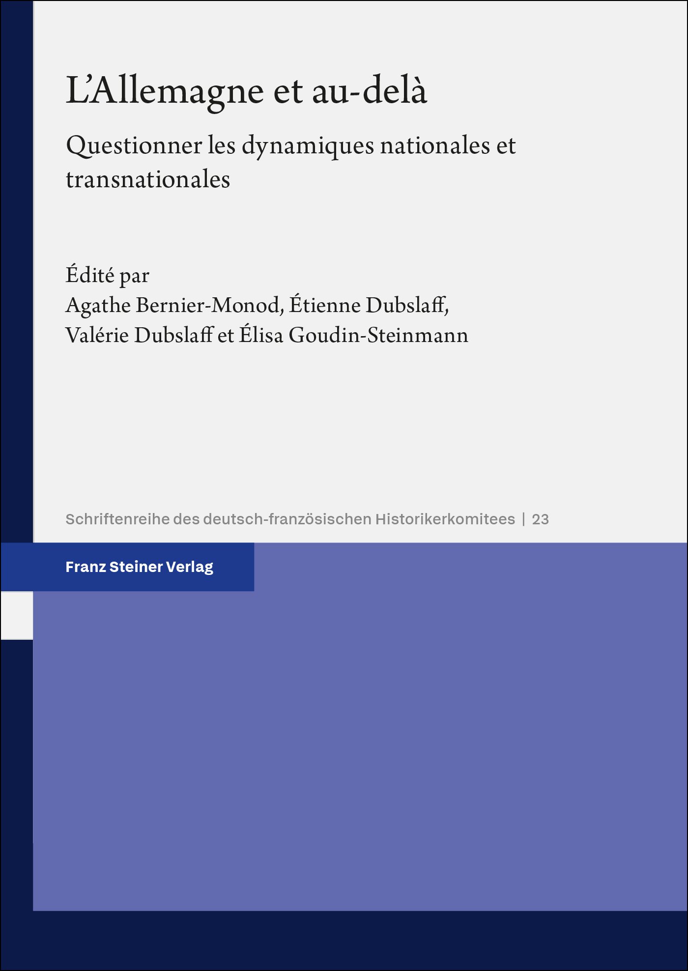 Book cover: L’Allemagne et au-delà