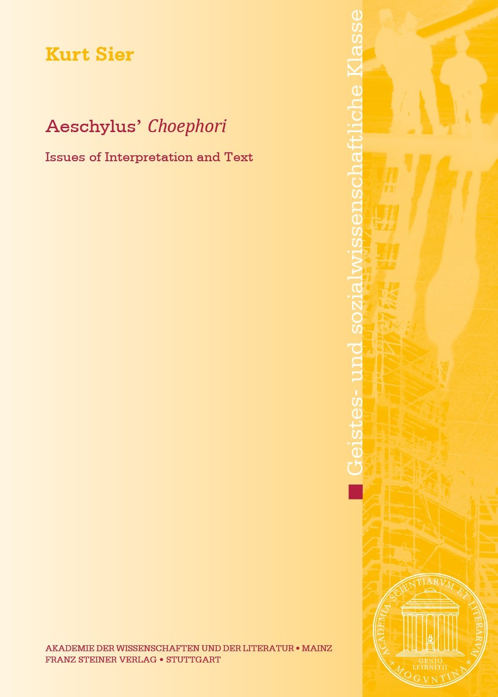 Book cover: Aeschylus’ “Choephori”