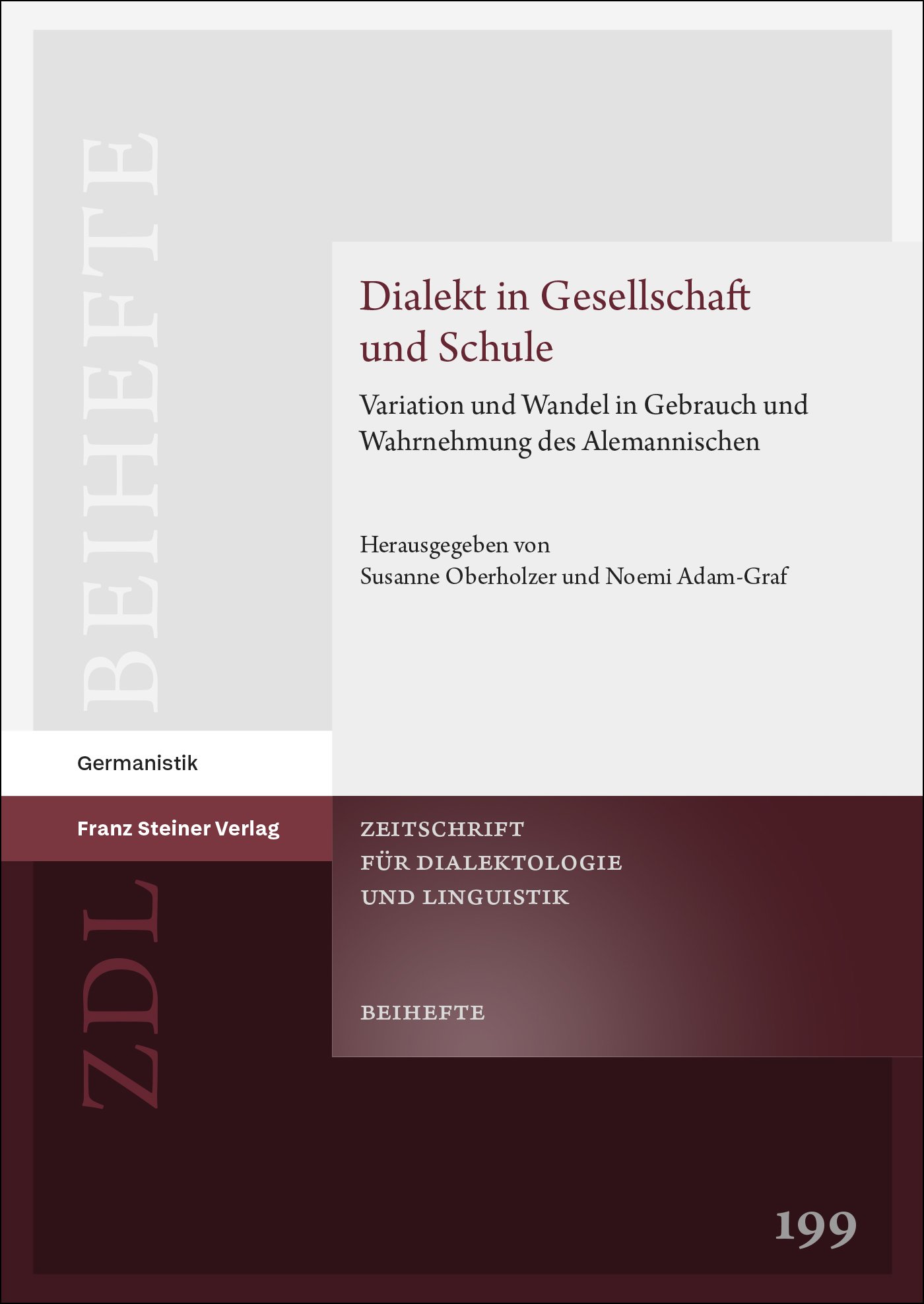 Book cover: Dialekt in Gesellschaft und Schule
