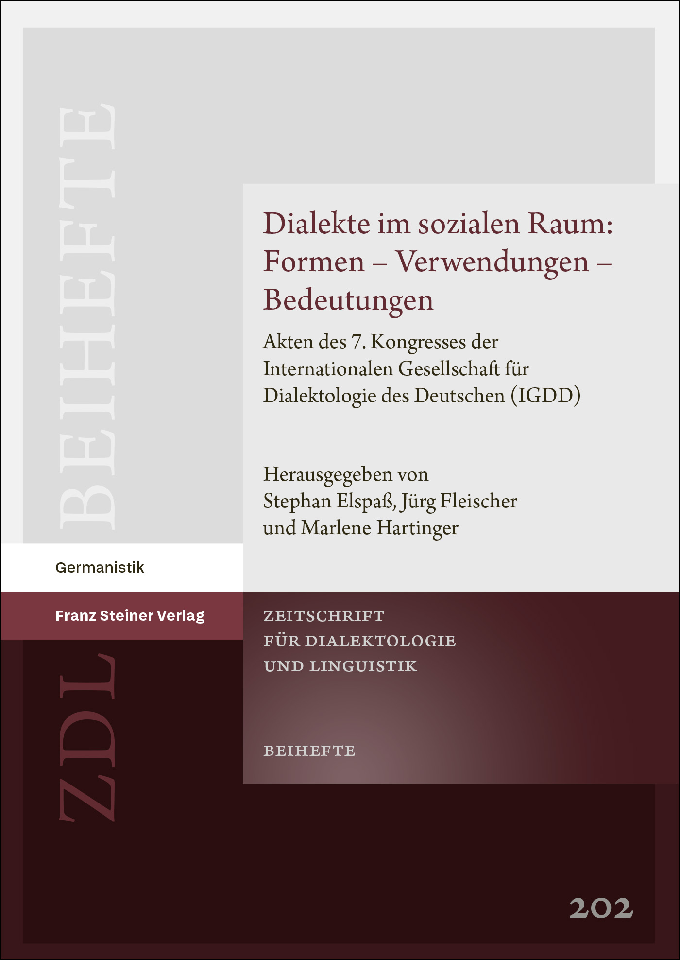 Book cover: Dialekte im sozialen Raum: Formen – Verwendungen – Bedeutungen