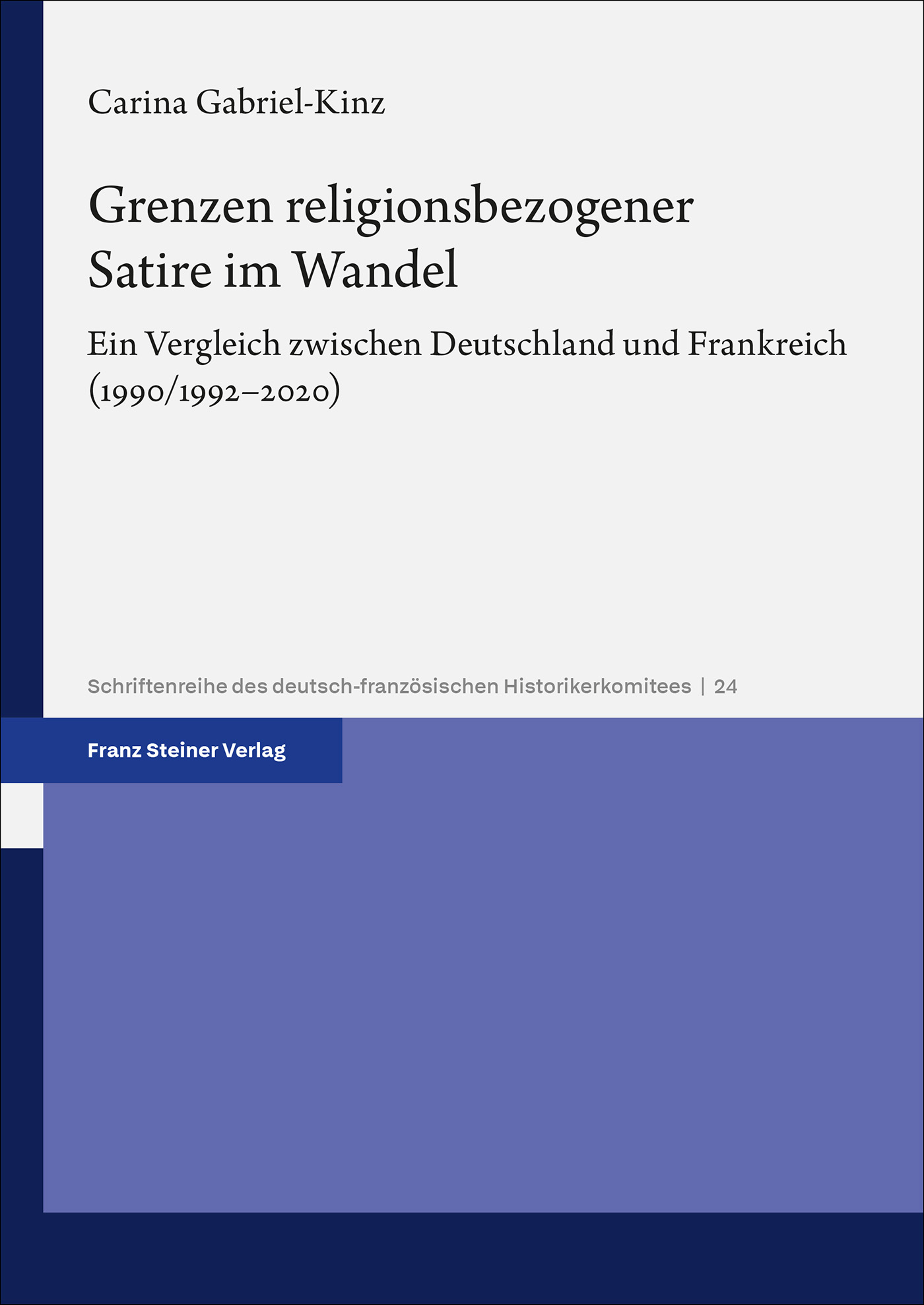 Book cover: Grenzen religionsbezogener Satire im Wandel
