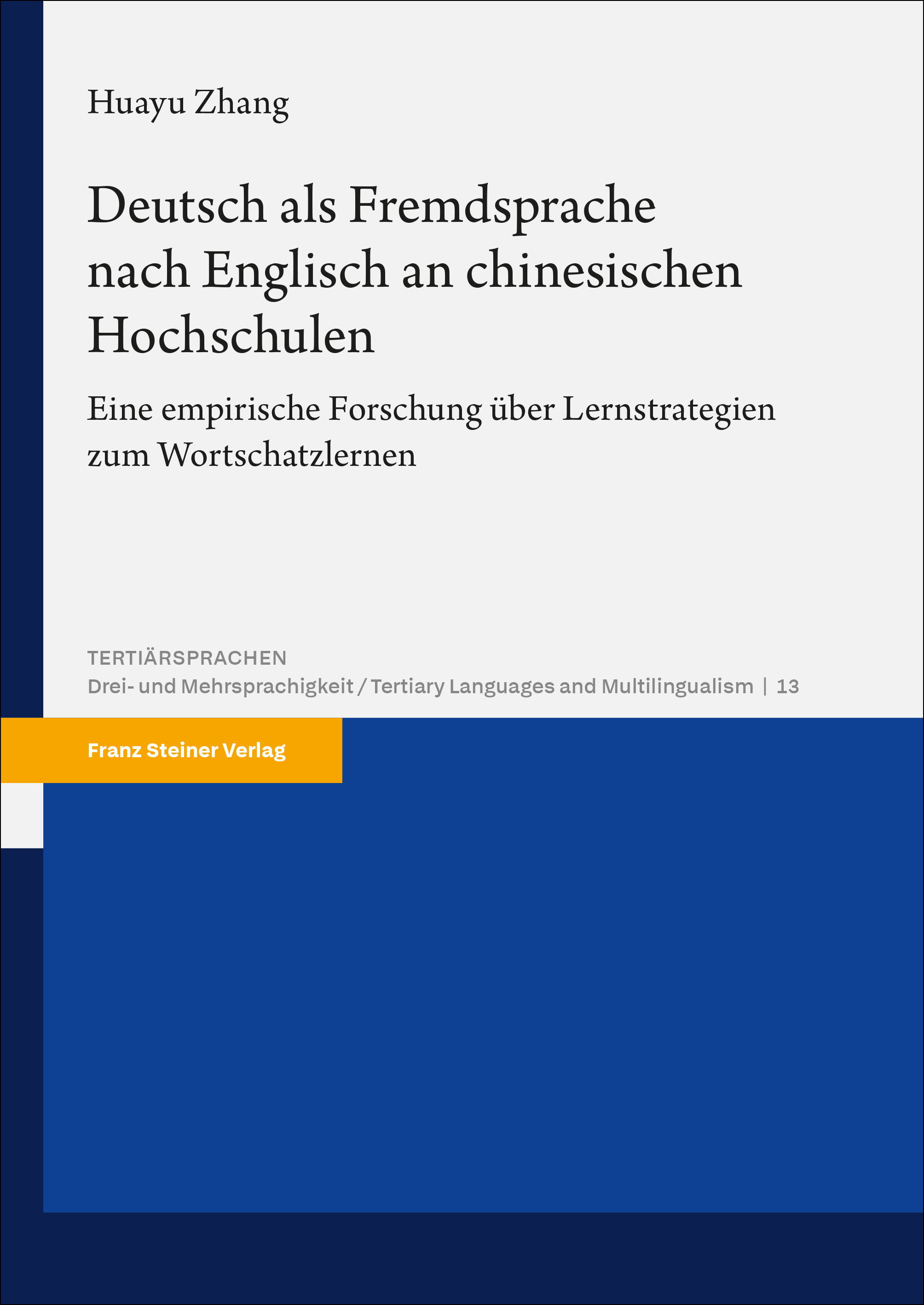 Book cover: Deutsch als Fremdsprache nach Englisch an chinesischen Hochschulen