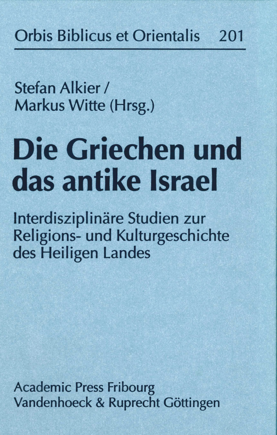 Book cover: Die Griechen und das antike Israel