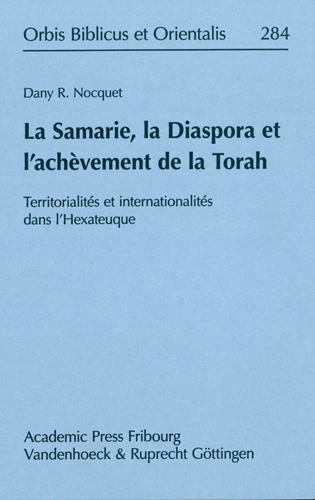 Book cover: La Samarie, la Diaspora et l’achèvement de la Torah