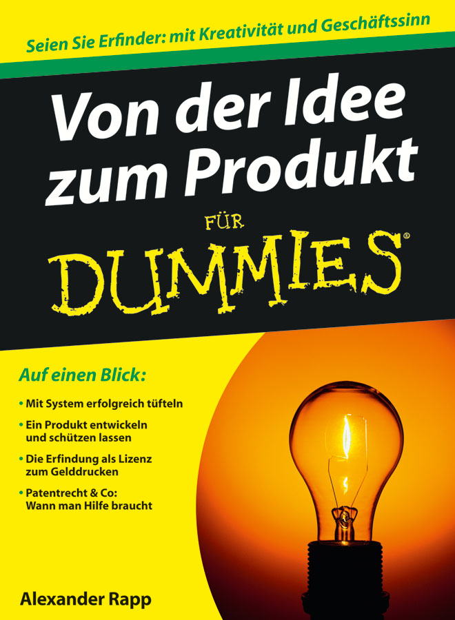 Book cover: Von der Idee zum Produkt für Dummies