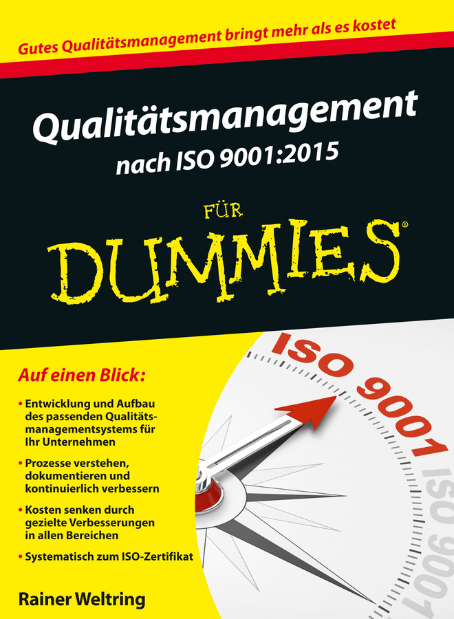 Book cover: Qualitätsmanagement nach ISO 9001:2015 für Dummies