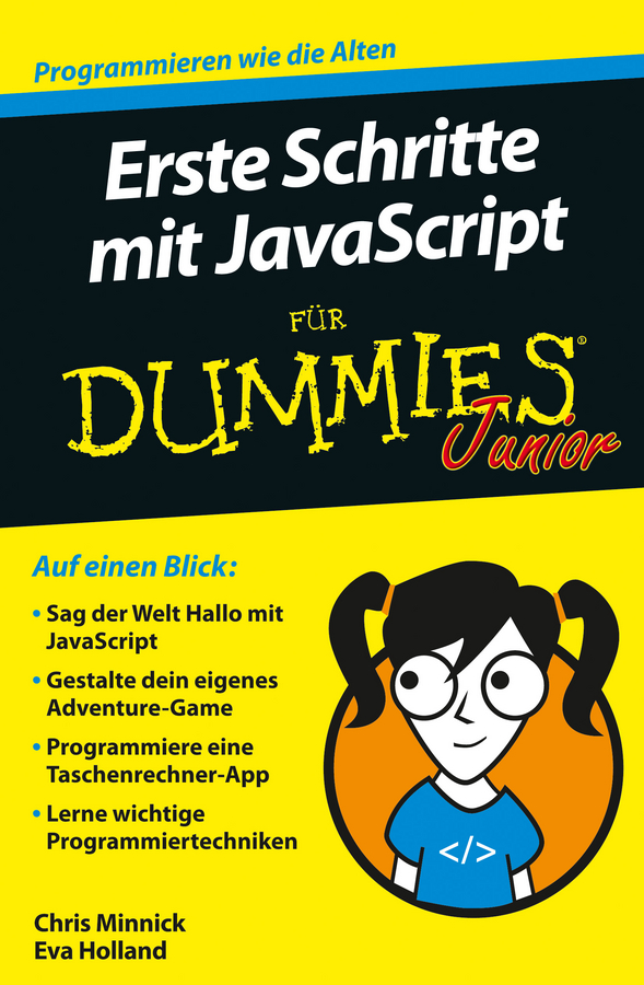 Book cover: Erste Schritte mit JavaScript für Dummies Junior