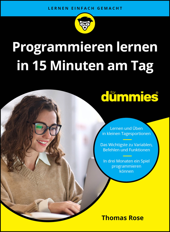 Book cover: Programmieren lernen in 15 Minuten am Tag für Dummies