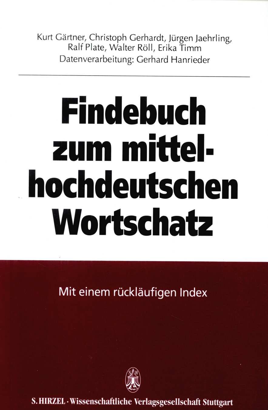 Book cover: Findebuch zum mittelhochdeutschen Wortschatz