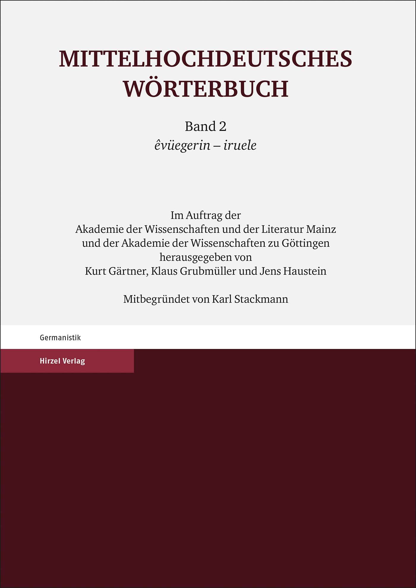 Book cover: Mittelhochdeutsches Wörterbuch. Zweiter Band