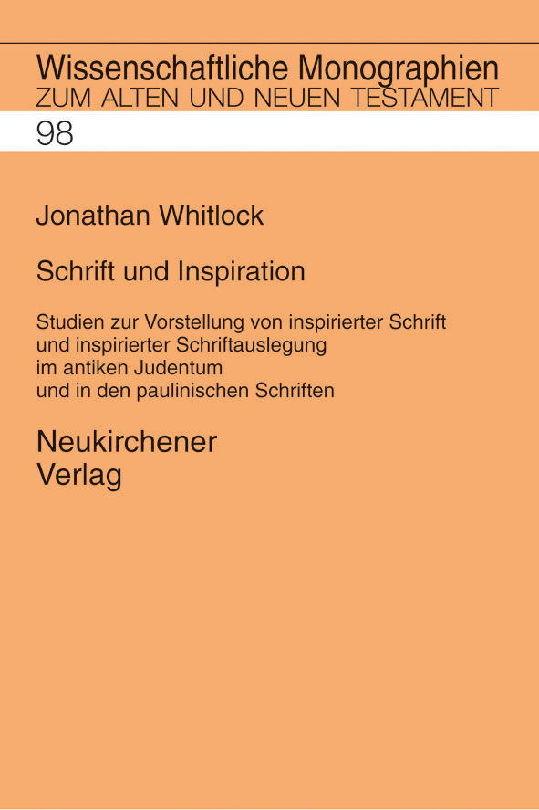 Book cover: Schrift und Inspiration