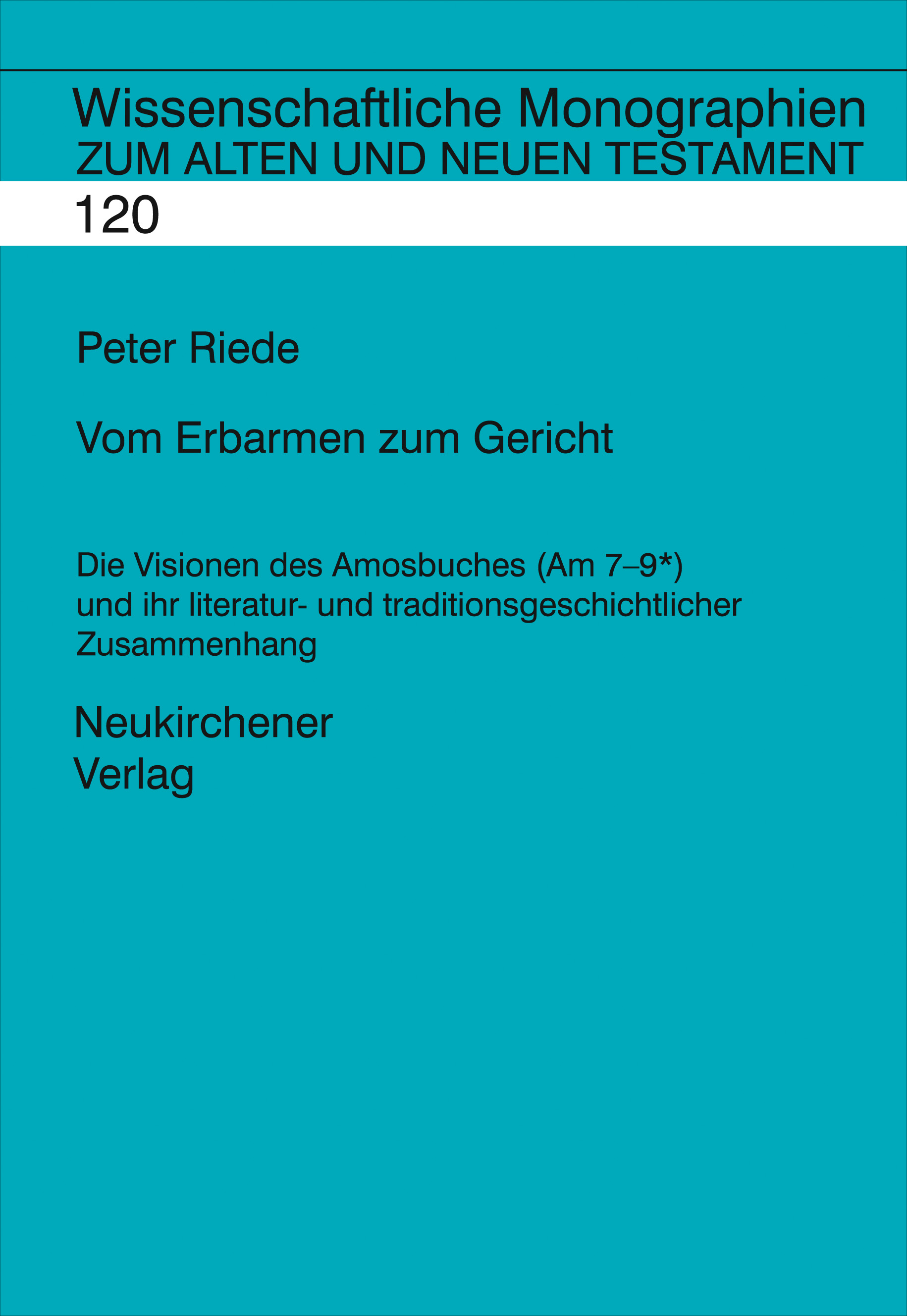 Book cover: Vom Erbarmen zum Gericht
