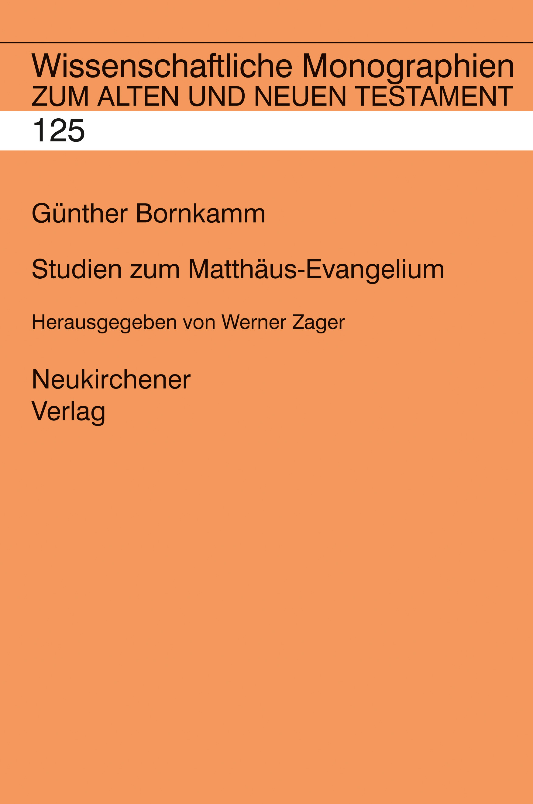 Book cover: Studien zum Matthäus-Evangelium