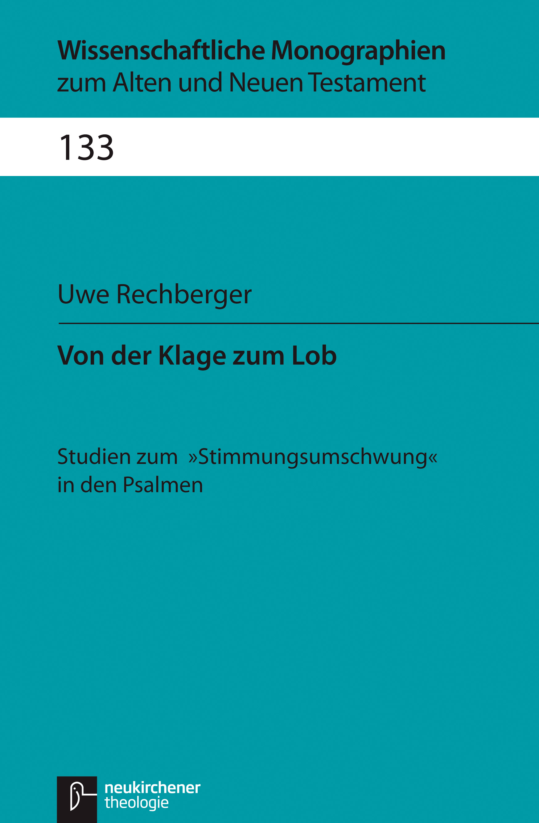 Book cover: Von der Klage zum Lob