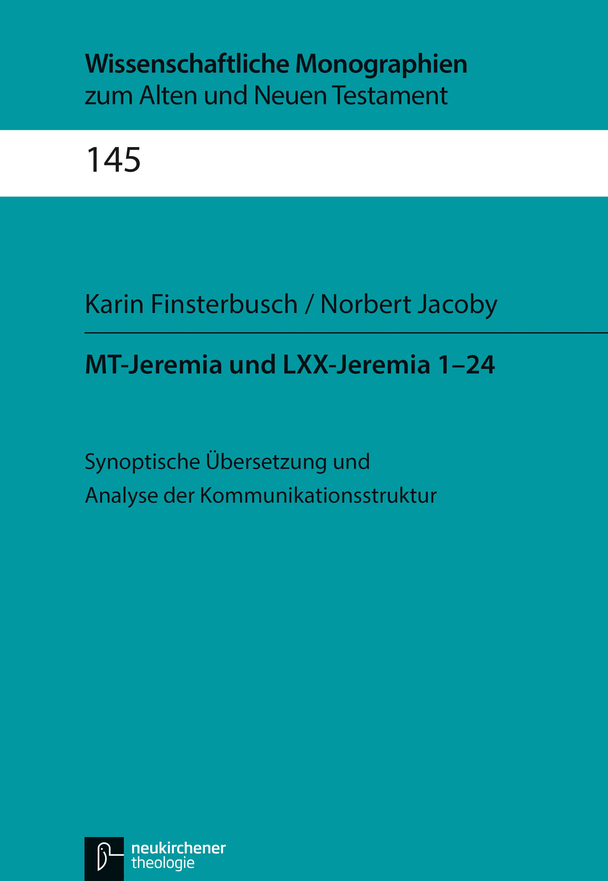 Book cover: MT-Jeremia und LXX-Jeremia 1-24