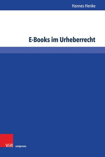 Book cover: E-Books im Urheberrecht