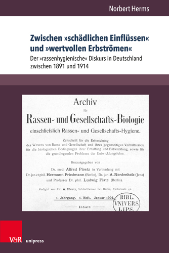 Book cover: Zwischen »schädlichen Einflüssen« und »wertvollen Erbströmen«