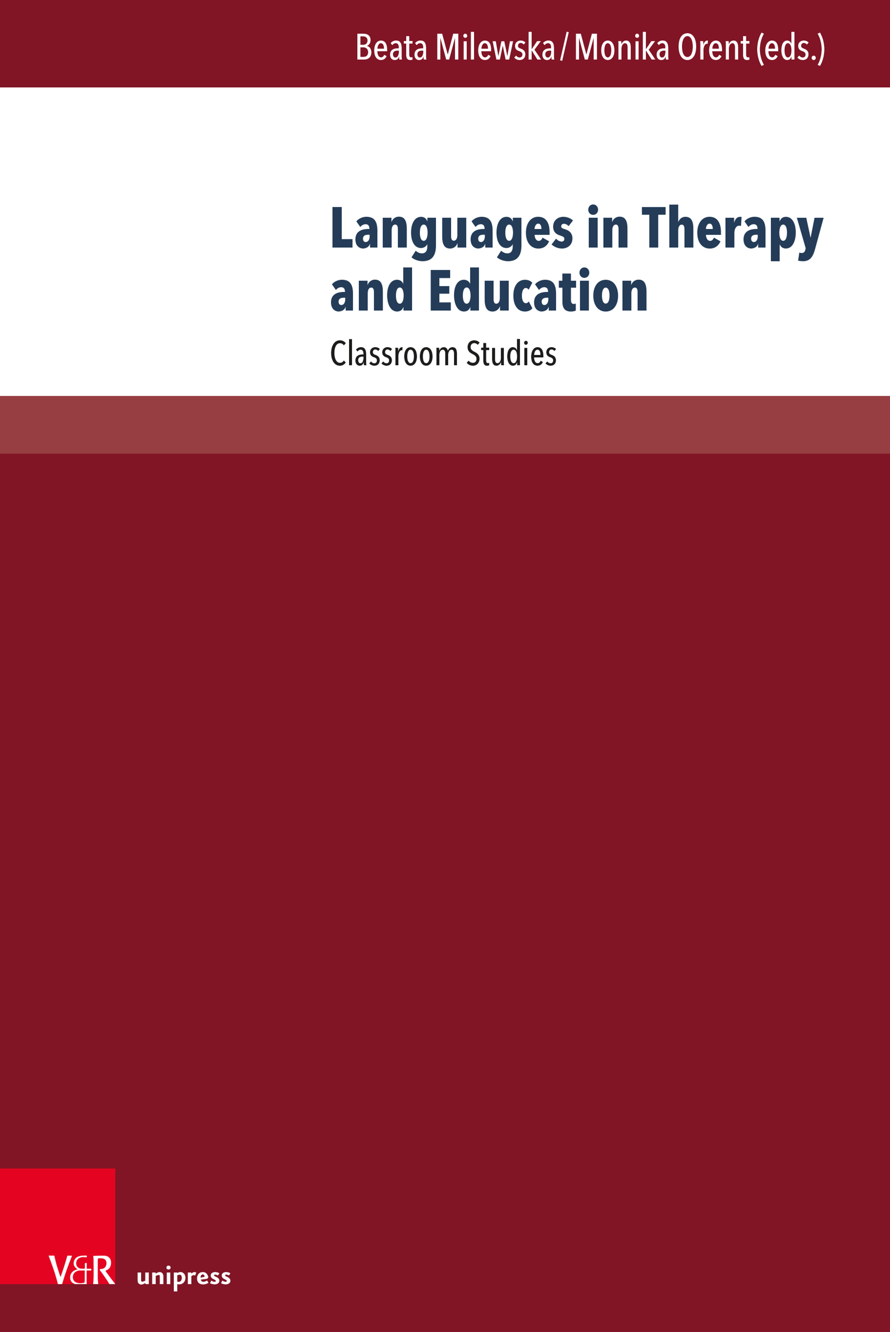 Book cover: Languages in Therapy and Education