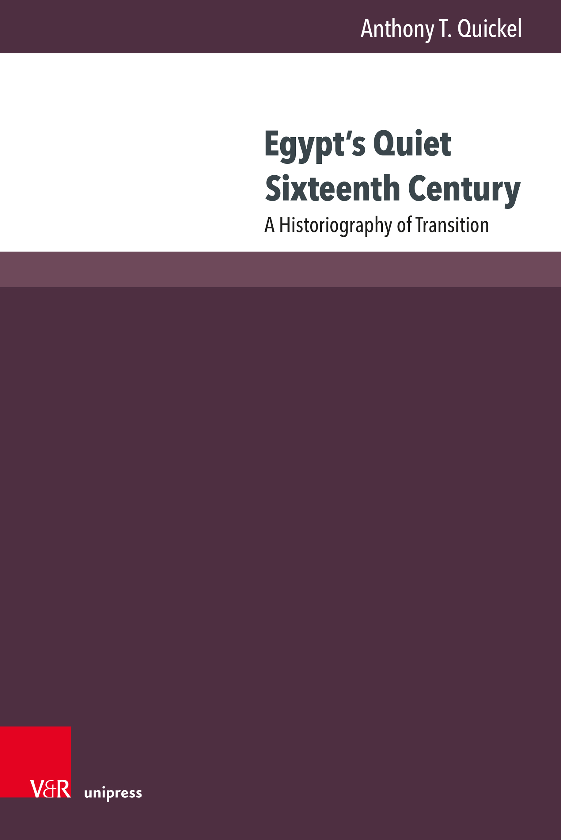 Book cover: Egypt’s Quiet Sixteenth Century