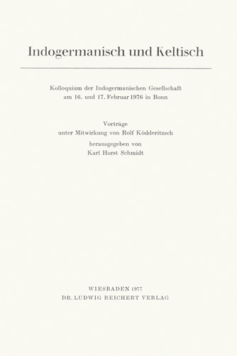 Book cover: Indogermanisch und Keltisch
