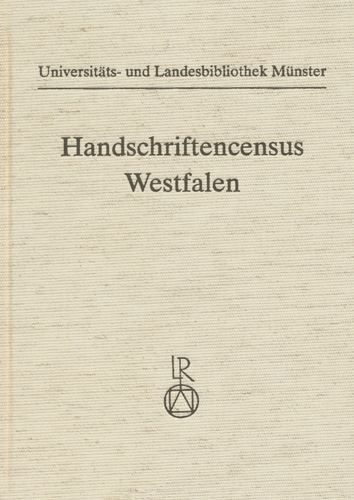 Book cover: Handschriftencensus Westfalen