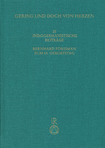 Book cover: »Gering und doch von Herzen«