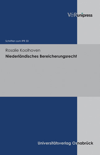 Book cover: Niederländisches Bereicherungsrecht