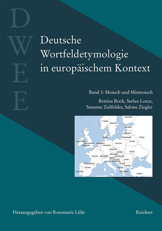 Book cover: Deutsche Wortfeldetymologie in europäischem Kontext (DWEE)