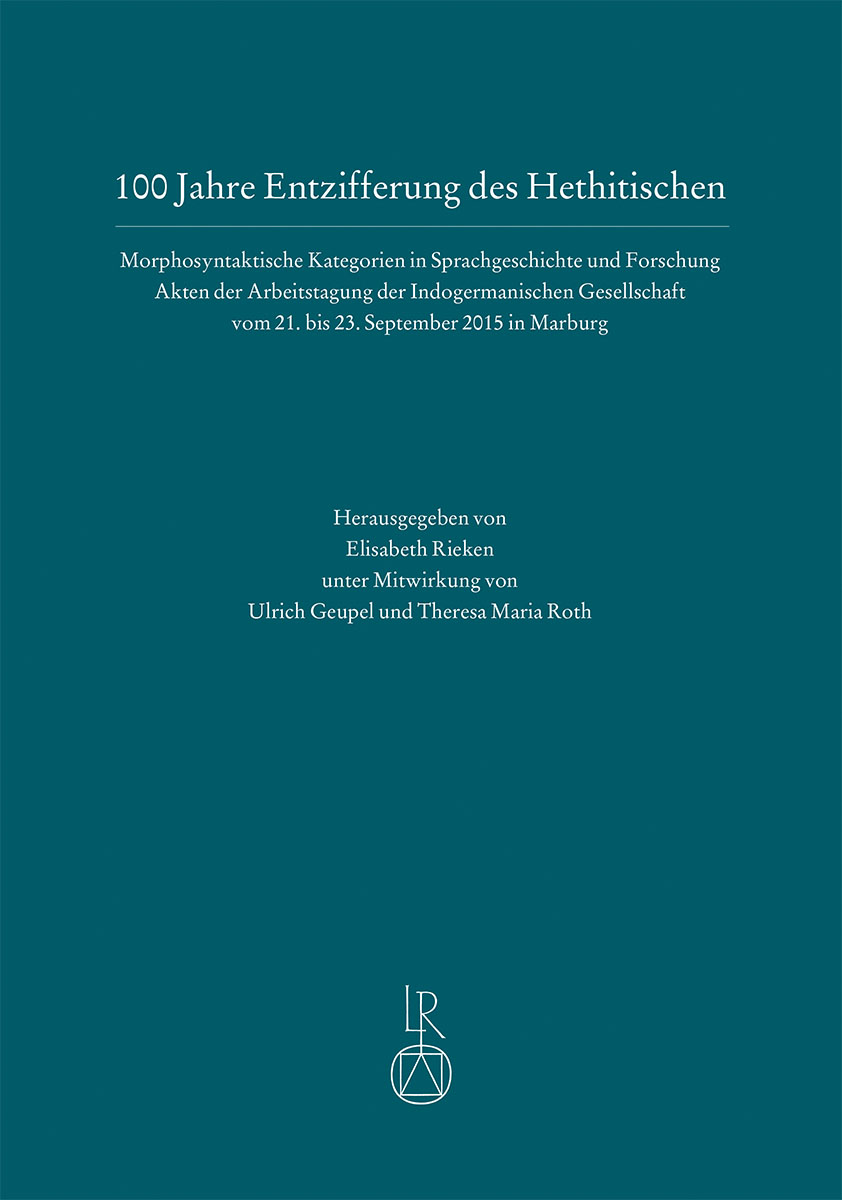 Book cover: 100 Jahre Entzifferung des Hethitischen