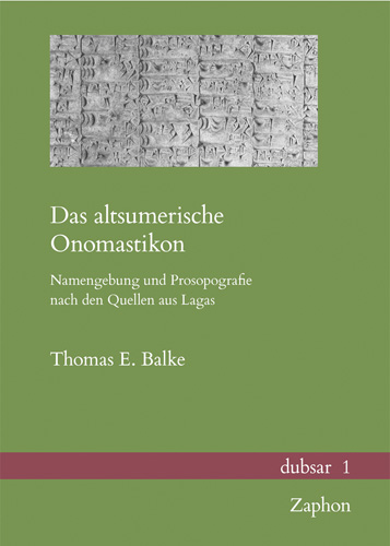 Book cover: Das altsumerische Onomastikon